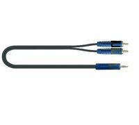 Roksolid 2m 2x Male Phono to 1x 3.5mm Stereo Jack Audio Cable