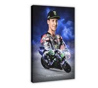 ROKSSY Fabio Quartararo MotoGP 2025 Poster Canvas Poster Wall Art Decor Print Picture Paintings for Living Room Bedroom Decoration 20x30inch(50x75cm)