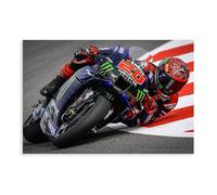 ROKSSY Fabio Quartararo MotoGP Ride Poster Canvas Poster Wall Art Decor Print Picture Paintings for Living Room Bedroom Decoration 20x30inch(50x75cm)