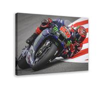 ROKSSY Fabio Quartararo MotoGP Ride Poster Canvas Poster Wall Art Decor Print Picture Paintings for Living Room Bedroom Decoration 12x18inch(30x45cm)