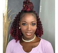 ROKTRESS Crochet Curly Hair With Wand, Crochet Hair With Jamaican Bounce, 6 Bundles Crochet Hair, Spin Braided Hair, Crochet Curly Hair For Women N