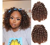 ROKTRESS Crochet Hair Jamaican Bounce Crochet Hair 6 Packs Braids Crochet Curly for Black Women Curly Hair Crochet (10 Inch)