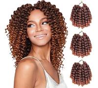 ROKTRESS Crochet Hair with Magic Wand Crochet Hair with Jamaican Bounce 6 Bundles Crochet Hair Braided Crochet Curly Hair for Women N