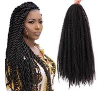 ROKTRESS Marley Braiding Hair 16 Inch 6 Bundles Marley Hair Afro Marley Hair for Synthetic Hair Spring Braid Crazy Butterfly Hair Braided Hair