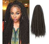 ROKTRESS Marley Braiding Hair 22 Inch 6 Bundles Marley Hair Afro Marley Hair for Synthetic Hair Spring Braid Crazy Butterfly Braid Hair Braid Hair