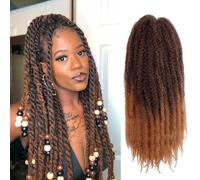 Roktress Marley Hair for Twist Marley Braiding Hair Marley Braid Crochet Hair Long Afro Kinky Marley Twist Braid Hair Extensions 100% Kanekalon Synthetic Fibre, T30#