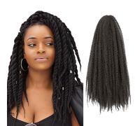 ROKTRESS Marley Twist Hair Extensions 16 Inch 6 Bundles Marley Hair Afro Hair Marley Hair for Fake Dreadlocks Feather Butterfly Curls Synthetic Hair