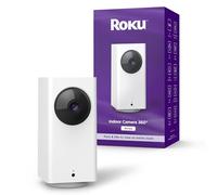 Roku 360° Indoor Camera for Home Security, Security Camera with 1080P HD Color Night Vision, Works with Alexa and Google, Motion Detection & Tracking, Flip
