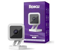 Roku Indoor Camera for Home Security, 1-Pack - Wired Security Camera with 1080p HD Color Night Vision, Works with Alexa & Google, Motion & Sound Detection, Built-in Siren, 90-Day Subscription Included