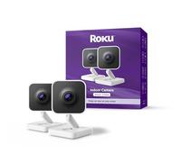 Roku New Indoor Camera 2024 - Home Security - 2-Pack - Wired Security Camera & Pet Monitor with 1080p HD Color Night Vision, Works with Alexa & Google, Motion & Sound Detection, WDR & WiFi 6