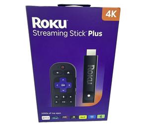 Roku Smart Box Stick Plus 4K Apple Airplay Google Alexa HDMI Black + New UK Easy