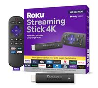Roku Streaming Stick 4K | Portable 4K/HDR/Dolby Vision Streaming Device, Free Voice Remote, Live TV