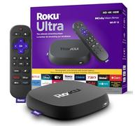 Roku Ultra 2024 | The Ultimate Streaming Player - 4K Streaming Device with HDR10+, Dolby Vision & Atmos - Bluetooth & Wi-Fi 6 - Rechargeable Voice Remote Pro with Backlit Buttons - Free & Live TV