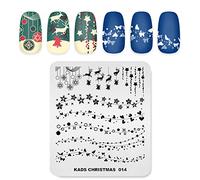 Rolabling Nail Stamping Plate Christmas Cute Stamp Plate for Nail Art Stamping Image Template Manicure Stencil DIY Tools(CH014)
