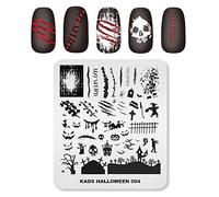 Rolabling Nail Stamping Plates Halloween Theme Scar Blood Tombstone Ghost Pumpkin Image Templates Nail Art Plate Manicure Printing Design DIY (HA004)