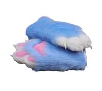Rolamumu Fursuit Furry Paws, Wearable Cosplay Cat Paws Animal Paws, Japanese Fursuit Comic Con Costume Accessories Women's Gloves (Color : P)