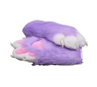 Rolamumu Fursuit Furry Paws, Wearable Cosplay Cat Paws Animal Paws, Japanese Fursuit Comic Con Costume Accessories Women's Gloves (Color : M)