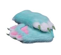 Rolamumu Fursuit Furry Paws, Wearable Cosplay Cat Paws Animal Paws, Japanese Fursuit Comic Con Costume Accessories Women's Gloves (Color : Q)