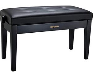 ROLAND,1 Duet Size Piano Bench In Satin Black with Vinyl Seat - Rpb-D300Bk