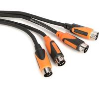 ROLAND 5ft Dual MIDI Cable, Black series (RMIDI-B5-DUAL)