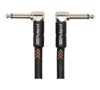 ROLAND Black Series Instrument Cable, Angled/Angled 1/4-Inch Jack, 6-Inch