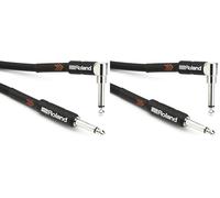 ROLAND Black Series Instrument Cable Black Angled, Length: 5Ft/1.5M (Pack of 2)