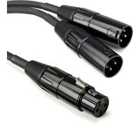 Roland Black Series Interconnect Cable, XLR (Female) to Dual XLR (Male), Y Cable, 6-Inch