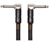 Roland Black Series Patch/Pedal Cable-Right-Angle 1/4-Inch Connectors, Length: 1 Ft/30 Cm - Ric-B1Aa