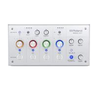 Roland BRIDGE CAST Dual Bus Gaming Mixer in Ice White | Pro Audio Streaming Interface and Mixer for Online Gamers | 32-Bit Hardware DSP | USB-C Windows and Mac Connectivity | XLR Input for Microphones