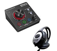 Roland Bridge Cast One Dual Bus Streaming Mixer Interface with Keepdrum Headphones