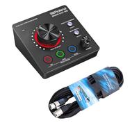 Roland Bridge Cast One Dual Bus Streaming Mixer Interface with Keepdrum XLR Cable