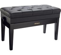 Roland Duet Black Polyester Adjustable Piano Stool Button Top & Storage RPB500