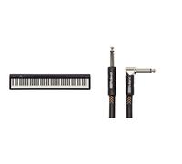 Roland FP-10 88-Note Digital Piano with Black Series Instrument Cable 5ft Angled