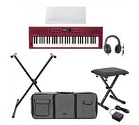 Roland GO:KEYS 3 Keyboard Dark Red Bundle
