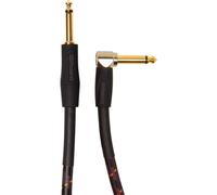 ROLAND Gold Series Instrument Cable, Angled/Straight 1/4-Inch Jack, 15