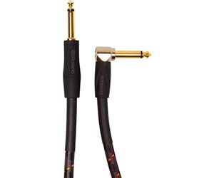ROLAND , Gold series Ric-G5A Instrument Cable 5Ft 1.5M Angled Straight Black