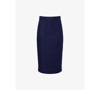 Roland Mouret Womens Roland Mouret Split-Vent Boucle-Knit Midi Skirt Navy 6