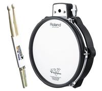 Roland PDX-100 V-Drum Pad 10 with Keepdrum Drumsticks, 1 Pair