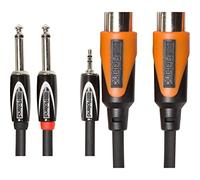 ROLAND Rcc-5-3528Vr Interconnect Cables, Black & Rmidi-B3 Black Series Midi Cable. Straight Din Connectors, 3Ft / 1M Length.