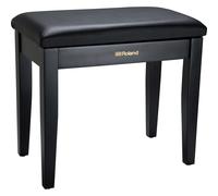 ROLAND Piano Bench In Satin Black with Vinyl Seat And Music Compartment - Rpb-100Bk, 55.5 X 32 X 55.5 Cm