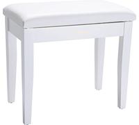 Roland Piano Bench In Satin White with Vinyl Seat And Music Compartment - Rpb-100Wh