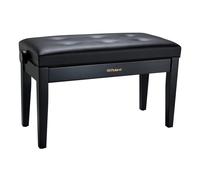 ROLAND,1 Duet Size Piano Bench In Satin Black with Vinyl Seat - Rpb-D300Bk