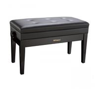 Roland Duet Size Piano Bench In Polished Ebony with Vinyl Seat - Rpb-D400Pe