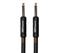ROLAND Black Series Instrument Cable, Straight/Straight 1/4" Jack - Ric-B20, Lenght: 20Ft / 6M