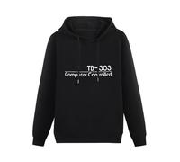 Roland Tb-303 Computer Controlled Personalised Custom Hoody Hoody Unisex Ptinted Hoodies Long Sleeve Men's Hooded with Pocket Black XXXL