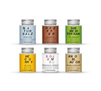 Roland Trettl´s 6 Lieblingsgewürze in schöner Holzbox I Gewürze Geschenkset für Mann und Frau I 6 x Reingewürze & Gewürzmischungen in 170 ml Weißblechdosen I LIMITED EDITION