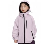 Rolanko Girls Waterproof Hooded Jacket Lightweight Raincoat Windbreaker Outwear Rain Jackets for Kids Boys 7-15 Years, Ash Violet, 11-12 Years,160