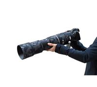 ROLANPRO Waterproof Lens Camouflage Coat for Canon RF 200-800mm F6.3-9 is USM Rain Cover Lens Protective Sleeve Case for Canon RF 200 800 Lens Cover-#18 Dark Black Waterproof