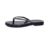 ROLAQDK Women's Flip Flops with Rhinestone Comfortable Durable and Elegant Flip-Flops Sculpted Crossed Straps Non-Slip Slim Sole Slippers for Women Casual Summer Beach Soft Toe Thong Sandals Woman