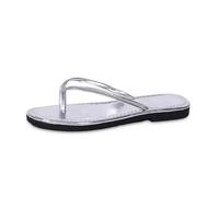ROLAQDK Women's Flip Flops with Rhinestone Comfortable Durable and Elegant Flip-Flops Sculpted Crossed Straps Non-Slip Slim Sole Slippers for Women Casual Summer Beach Soft Toe Thong Sandals Woman